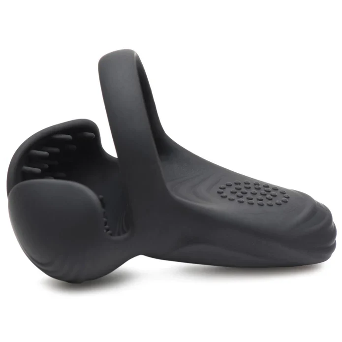 10X SILICONE COCK & BALL RING W/ VIBRATING TAINT STIMULATOR & REMOTE - Image 8