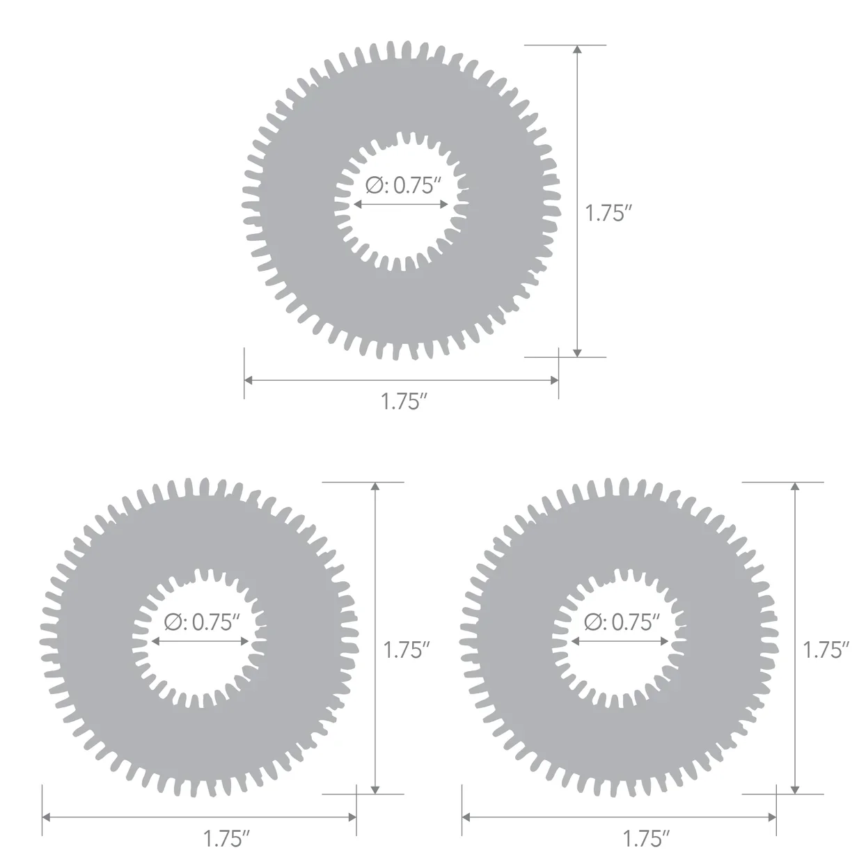 3-Pack Ultra-Stim Stretch Cock Rings by Blue Line - Image 5