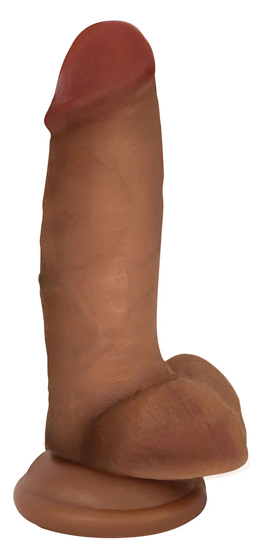 7" BARESKIN DILDO BY JOCK w. BALLS - Dark - Image 2