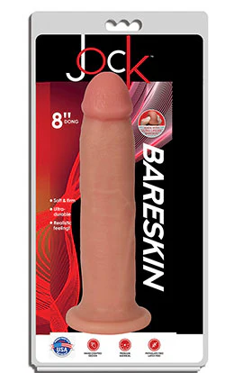 8" BARESKIN DILDO BY JOCK w/o BALLS - Light - Image 3