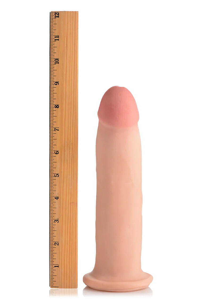 9 Inch Ultra Real Dual Layer Suction Cup dildo w/o Balls by USA Cocks - Light Skin Tone - Image 4