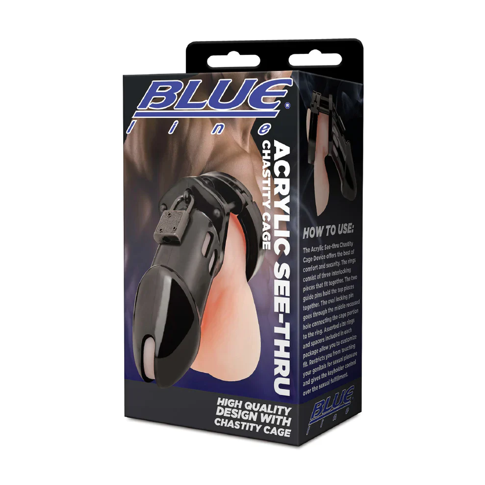 Acrylic See-thru Chastity Cock Cage by Blue Line - Image 5