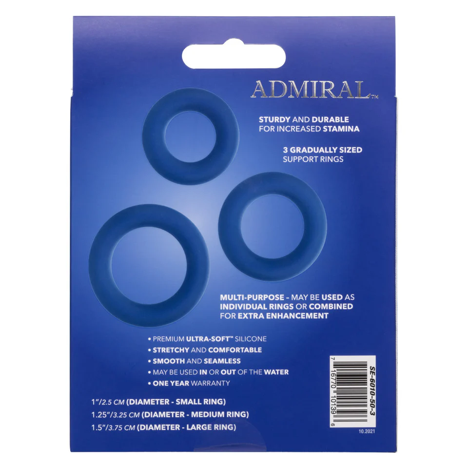 Admiral Universal Silicone Cock Ring Set - Image 4