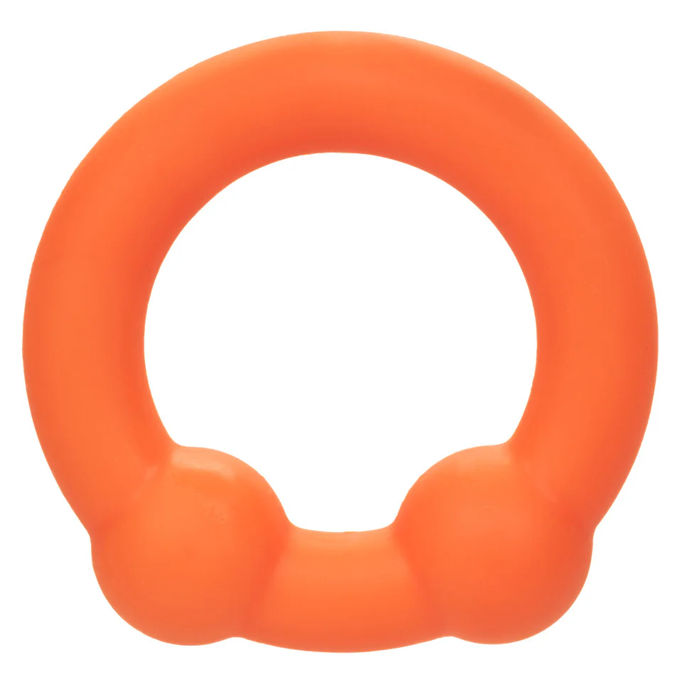 Alpha Liquid Silicone Dual Ball Ring - Orange - Image 2