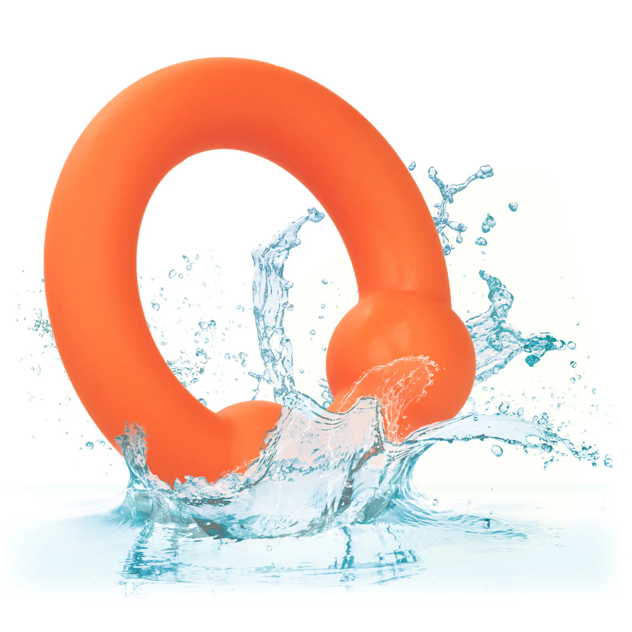 Alpha Liquid Silicone Dual Ball Ring - Orange - Image 7