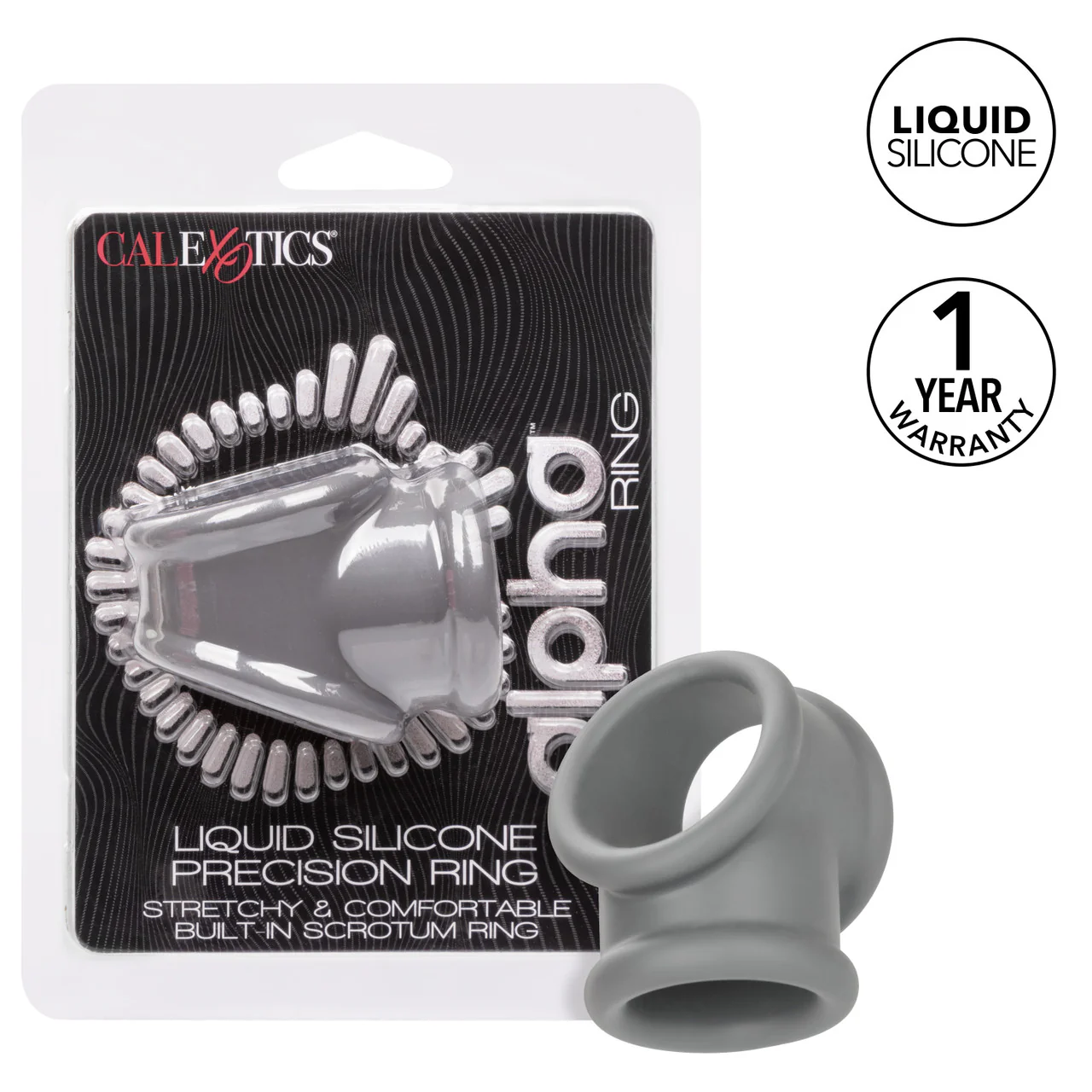 Alpha Liquid Silicone Precision Ring - Grey - Image 6