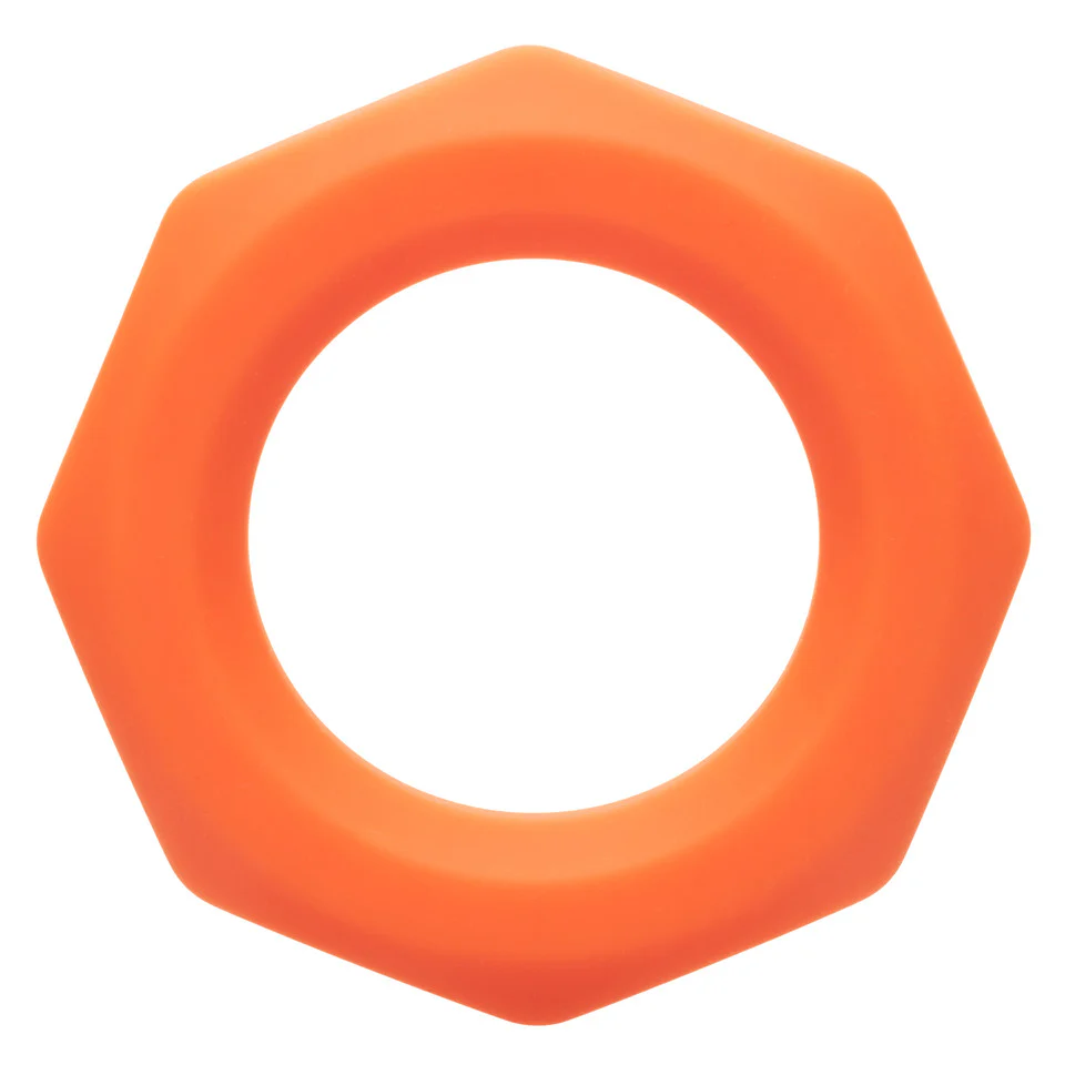 Alpha Liquid Silicone Sexagon Ring - Orange - Image 2