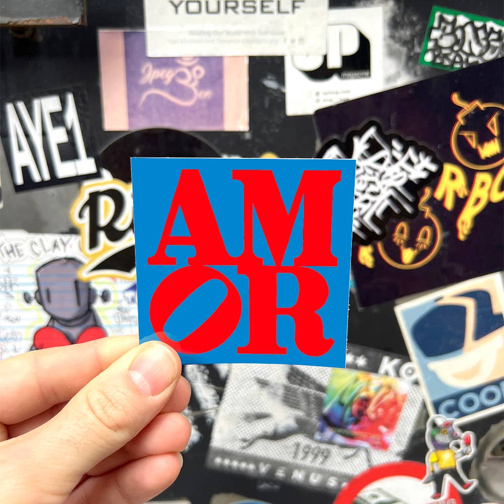 Amor By Robert Indiana (Valentines) - Die-Cut Sticker - Image 2