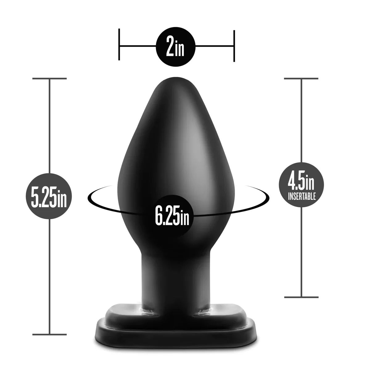 Anal Adventures Black 5.25-Inch Anal Plug - Image 5