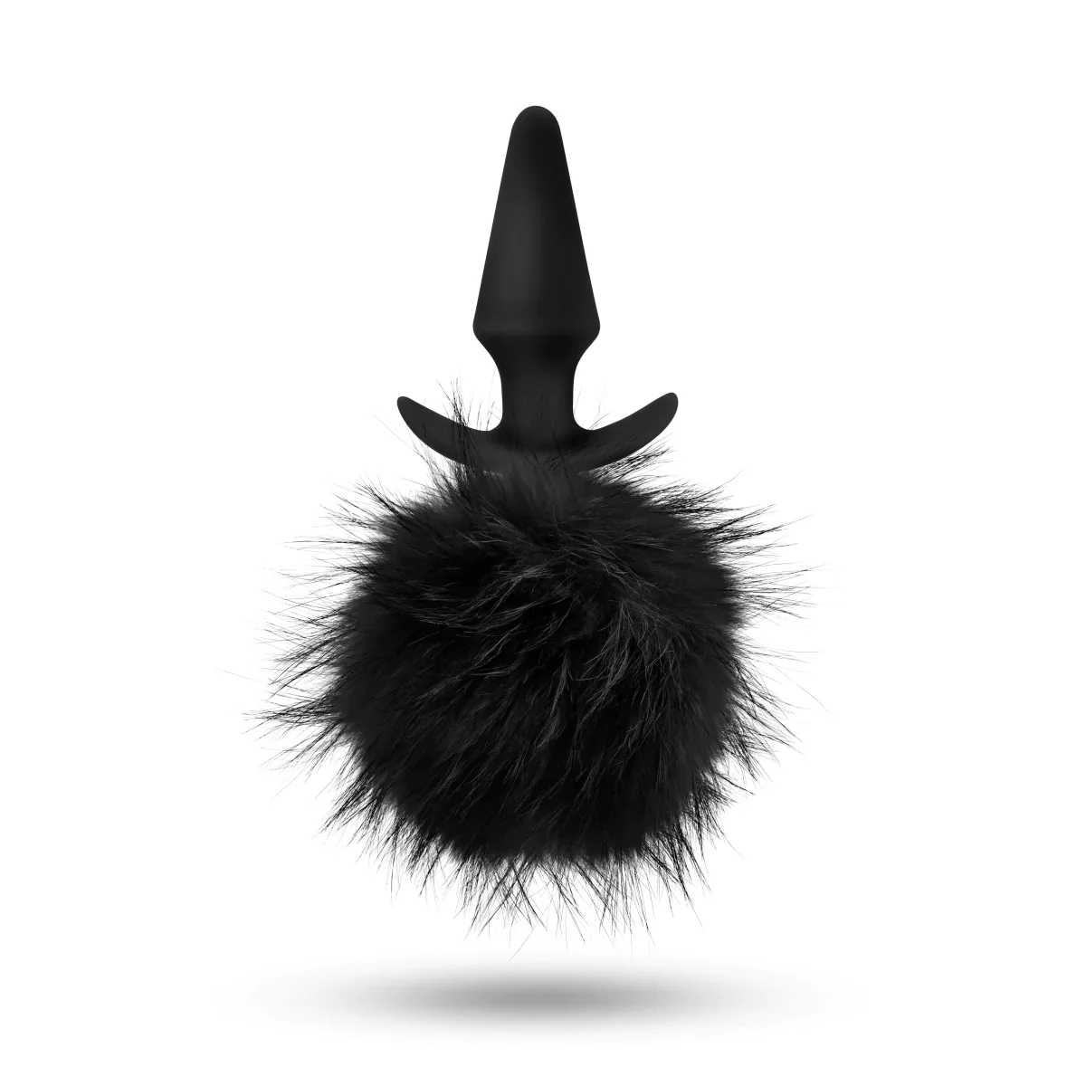 Anal Adventures Platinum Rabbit Tail Black 6.75-Inch Anal Plug - Image 4