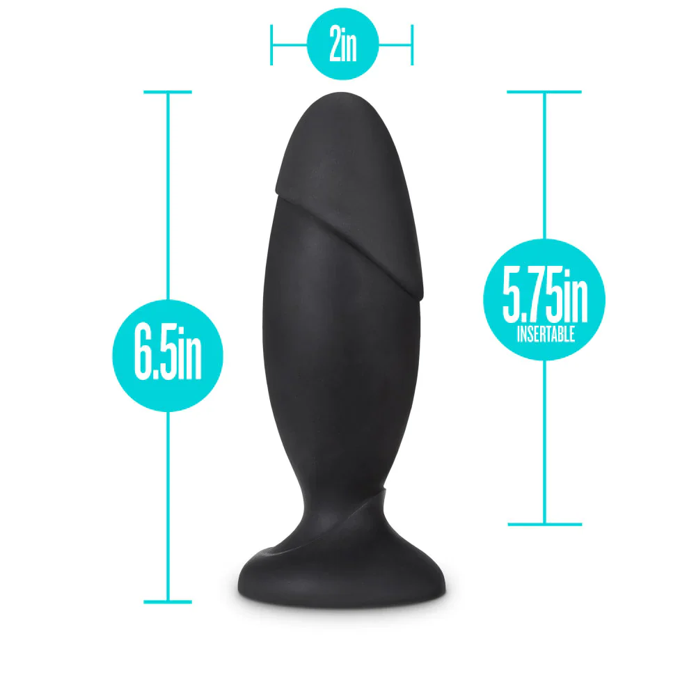 Anal Adventures Platinum Rocket Black 6.5-Inch Anal Plug - Image 3