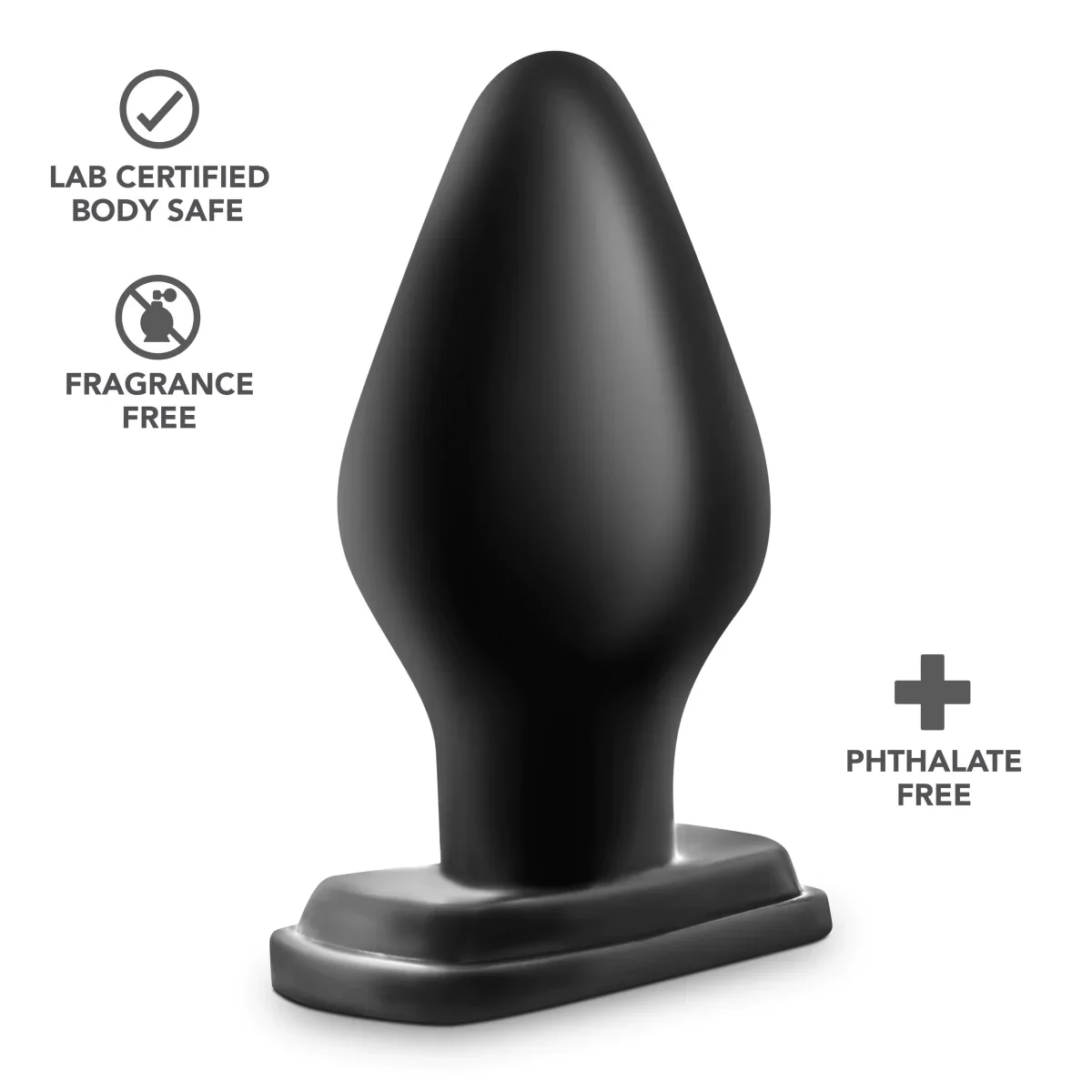 Anal Adventures XXL Black 6-Inch Anal Plug - Image 3