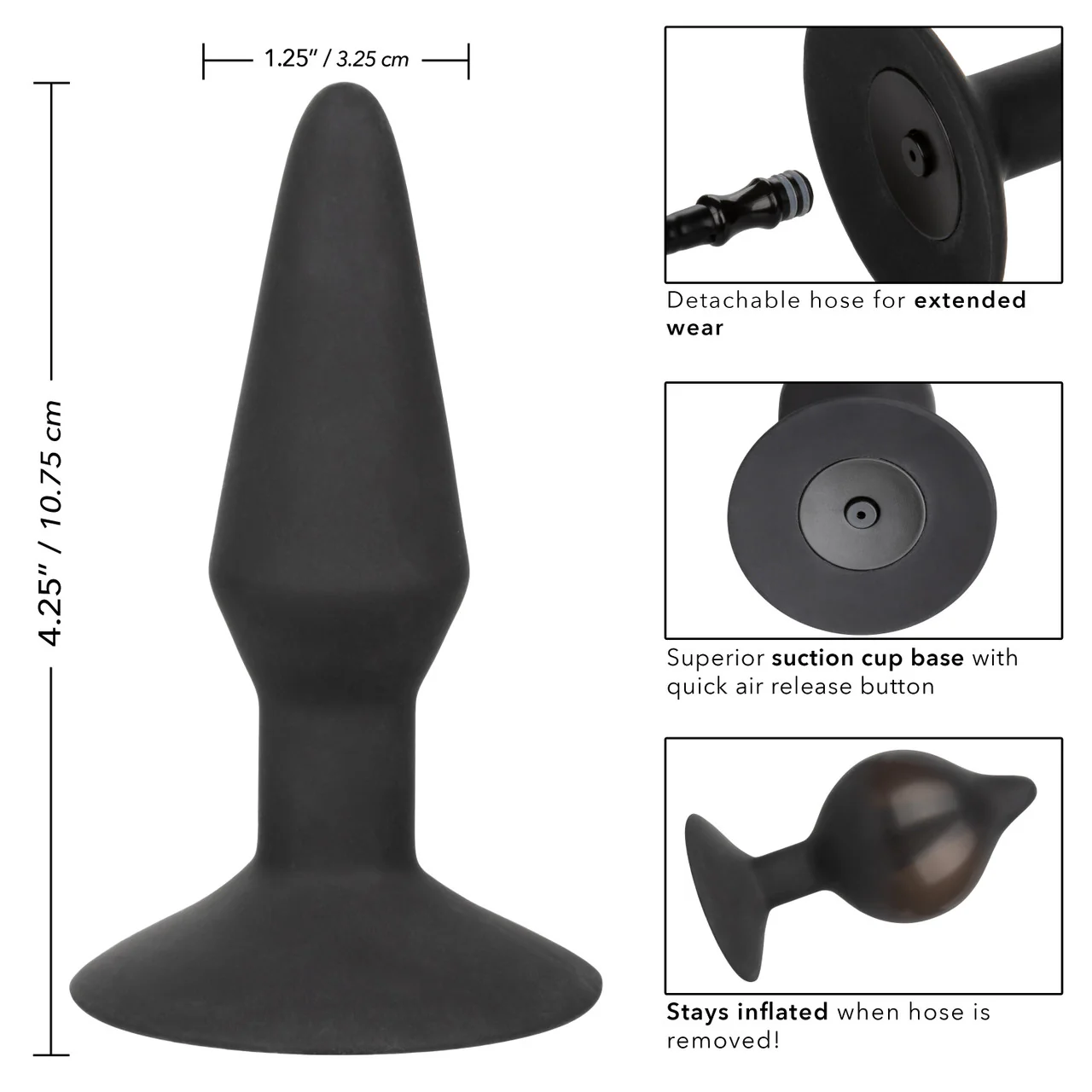 Anal Toys Medium Silicone Inflatable Plug - Image 5
