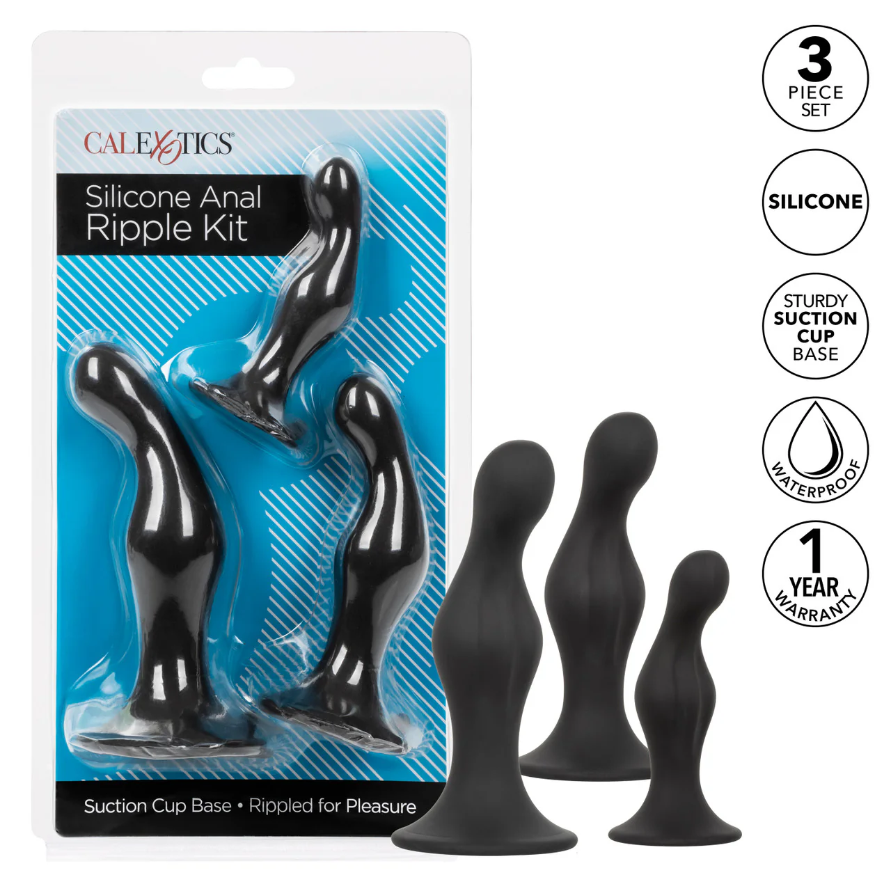Anal Toys Silicone Anal Ripple Plug Kit (3 Piece) - Image 6