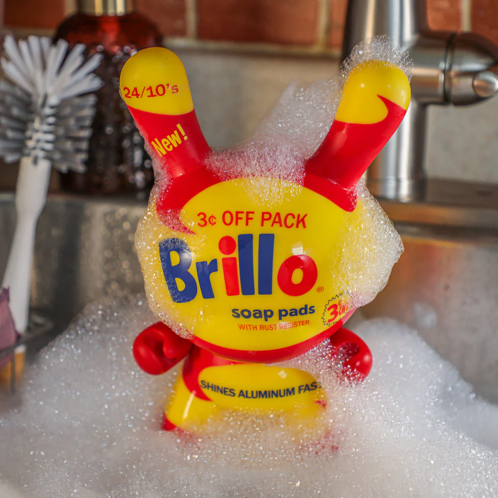 ANDY WARHOL 8 IN MASTERPIECE VINYL YELLOW BRILLO BOX DUNNY - Image 4