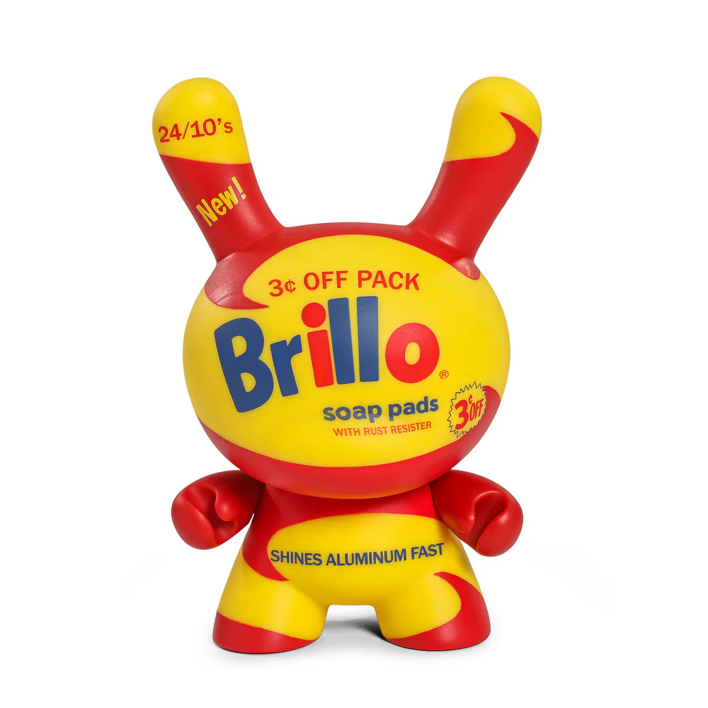 ANDY WARHOL 8 IN MASTERPIECE VINYL YELLOW BRILLO BOX DUNNY - Image 5