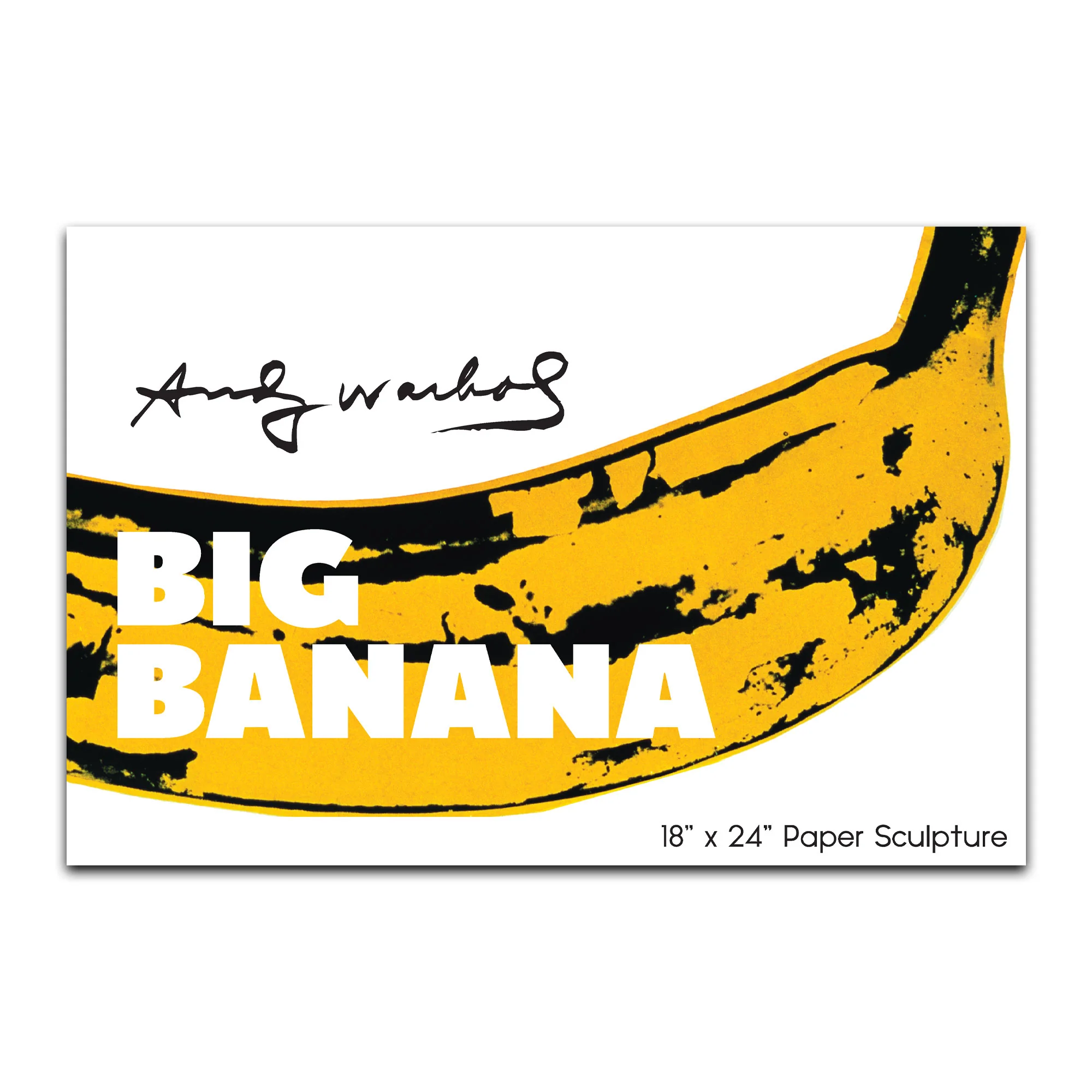 Andy Warhol Big Banana Sliceform Paper Sculpture - Image 2