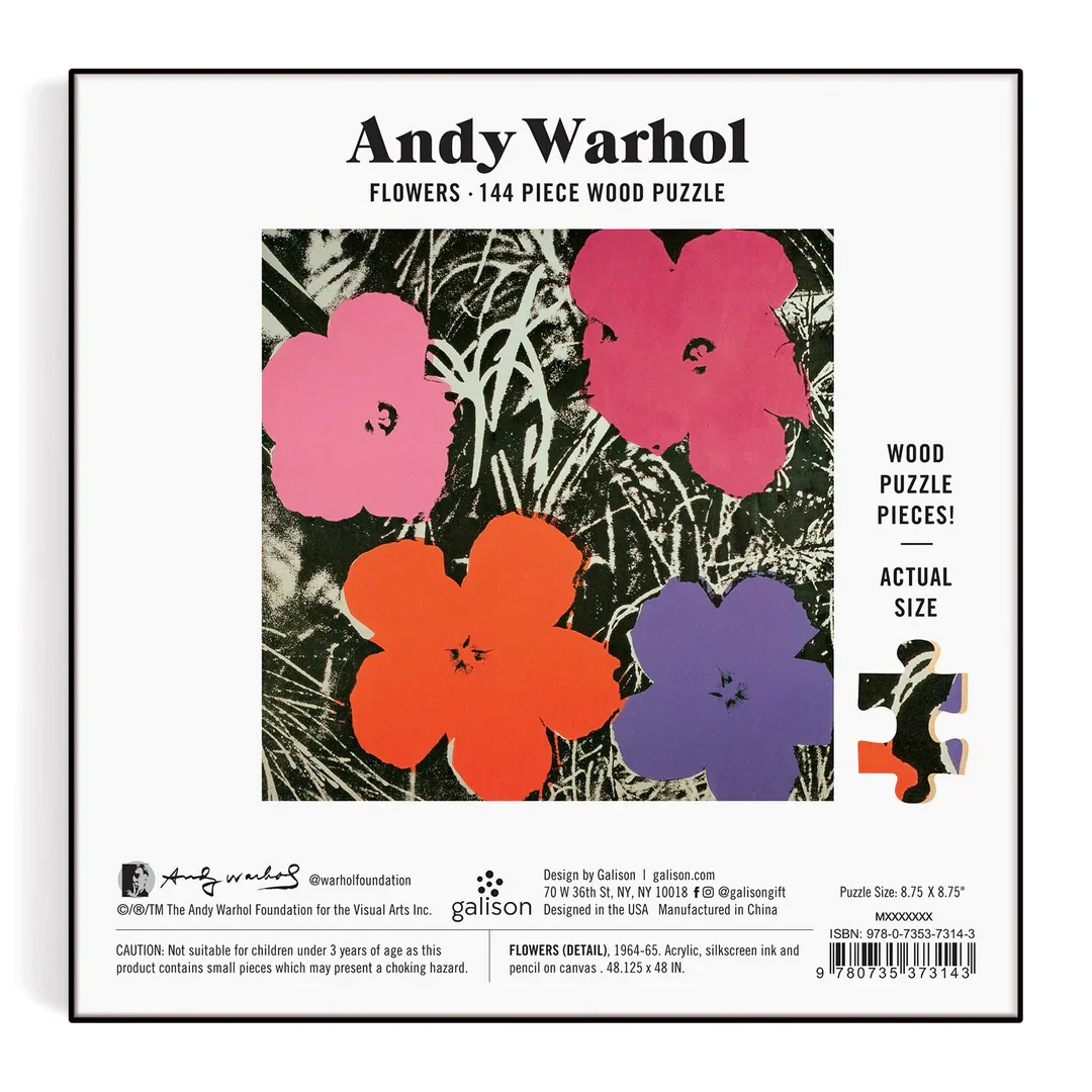 Andy Warhol Flower 144 Piece Wood Puzzle - Image 5