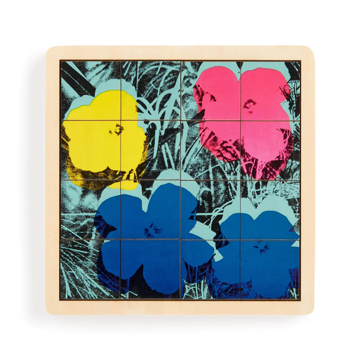 Andy Warhol Flowers 2-in-1 Sliding Wood Puzzle - Image 4