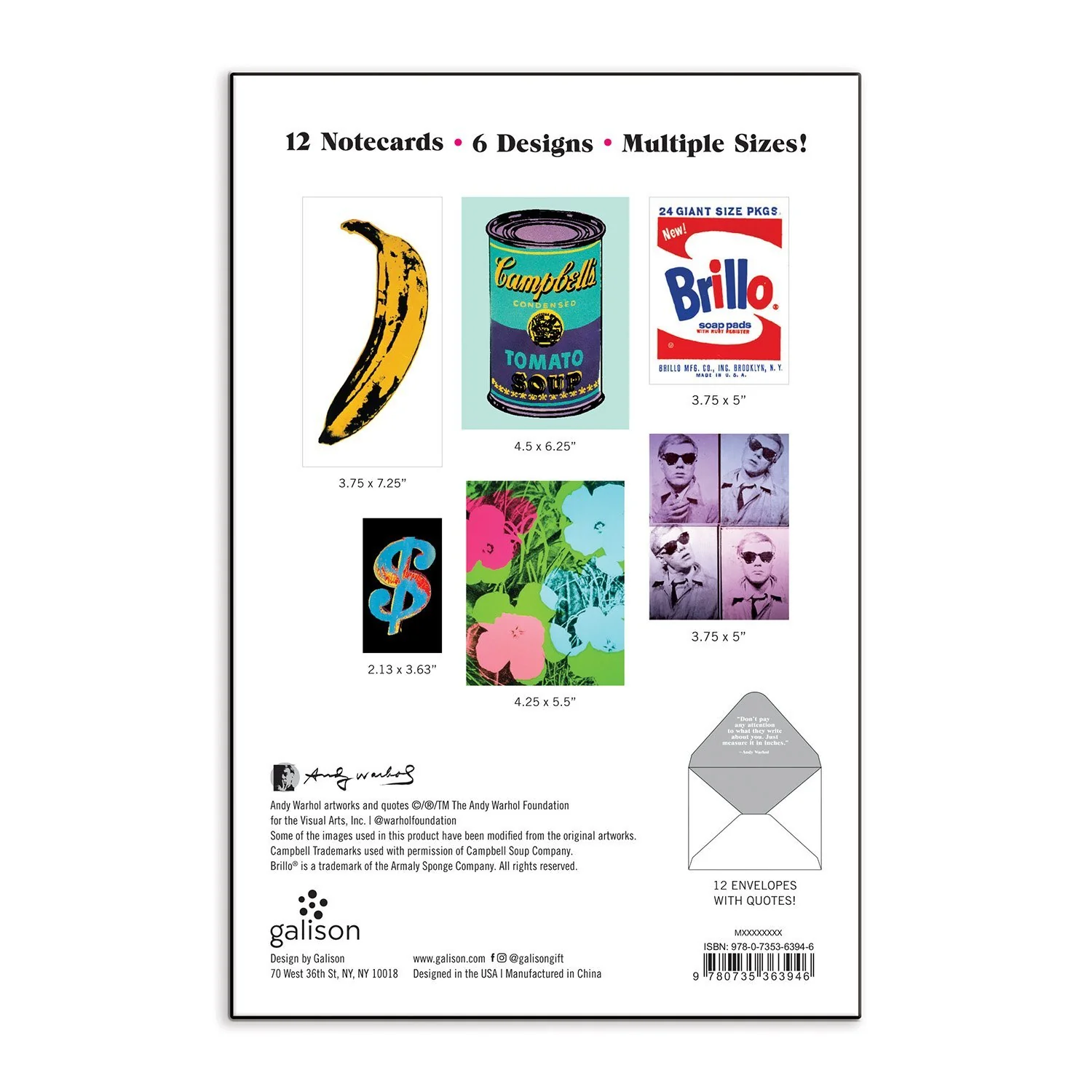 ANDY WARHOL POP ART NOTECARD SET - Image 4