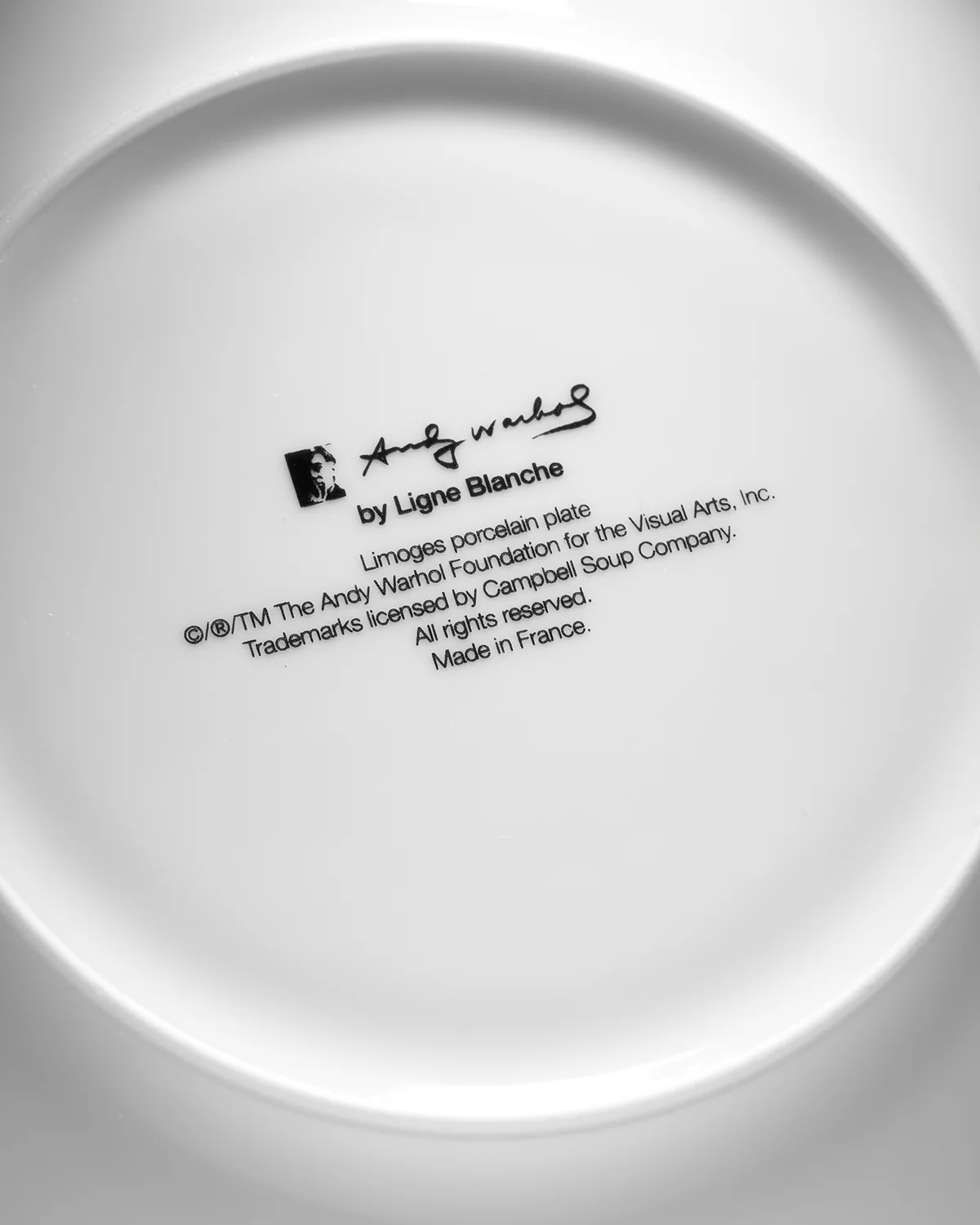 ANDY WARHOL PORCELAIN PLATE -  CAMPBELL - BLUE/YELLOW - Image 9