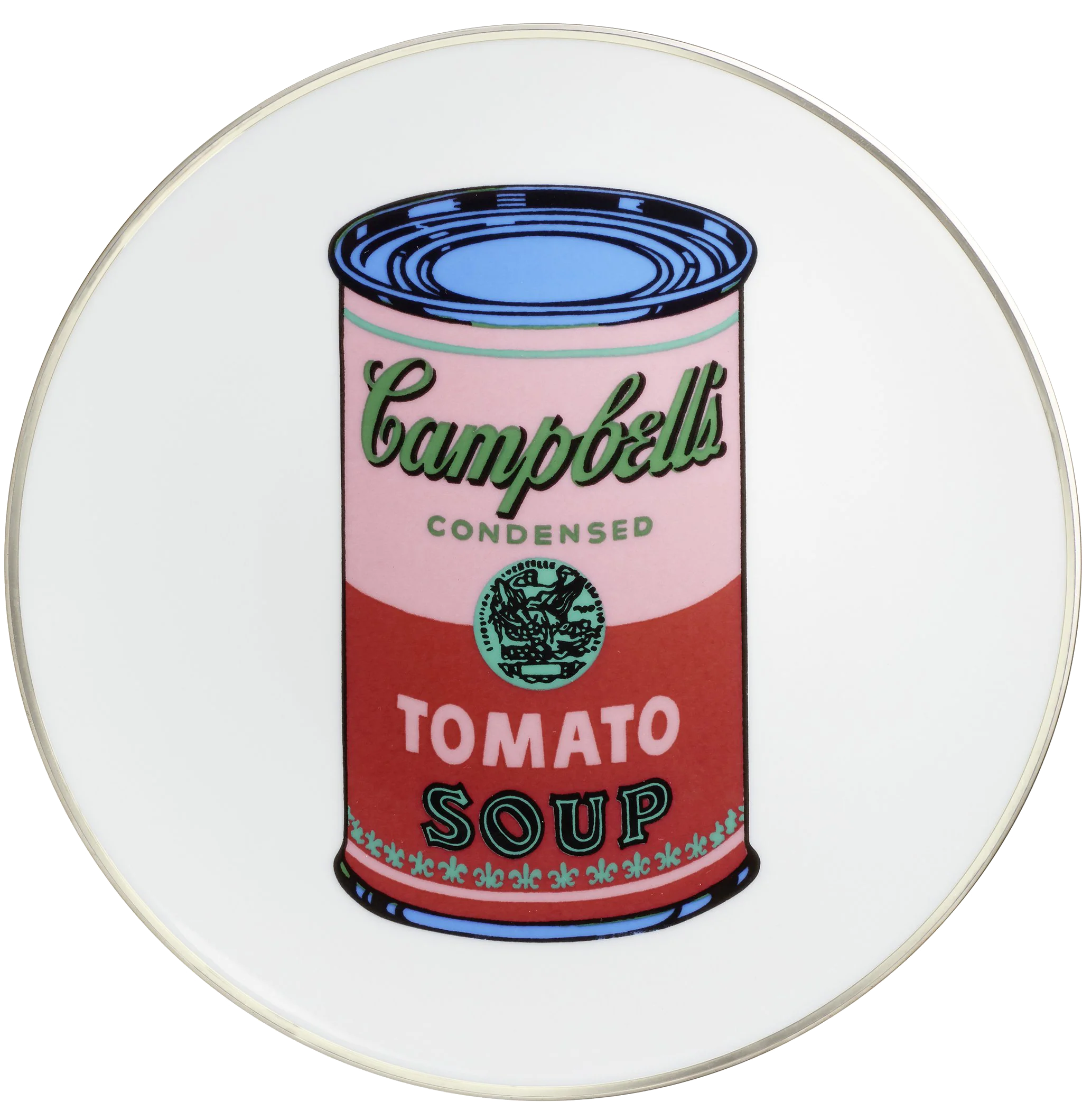 ANDY WARHOL PORCELAIN PLATE -  CAMPBELL - PINK/RED - Image 4