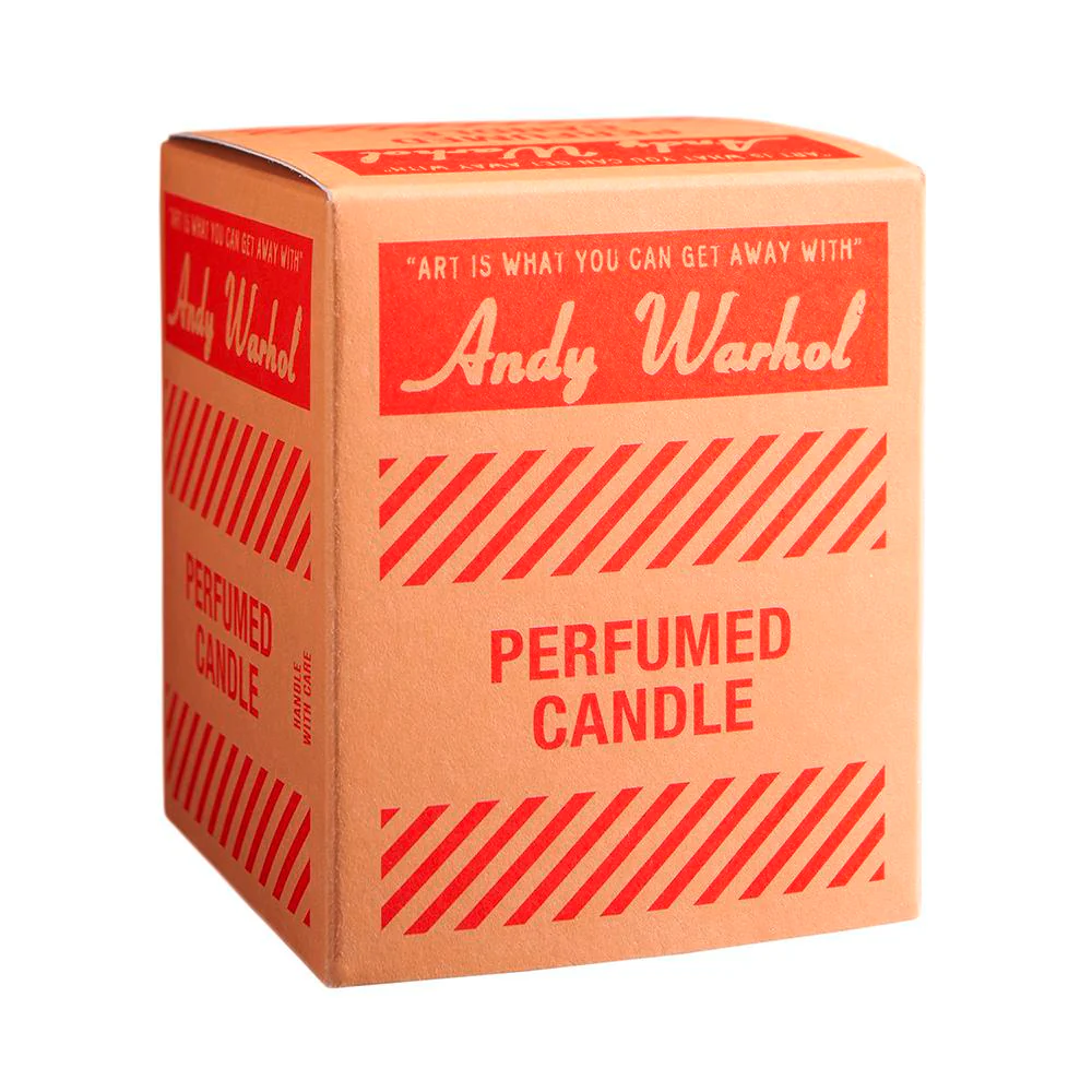 Andy Warhol Red/Pink Flower Candle - Image 3