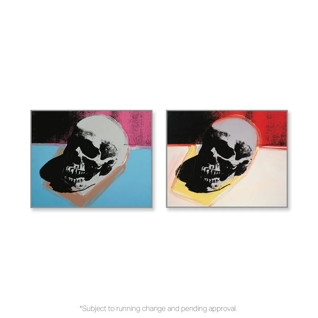 Andy Warhol Skulls Blue White Pin Set - Image 2