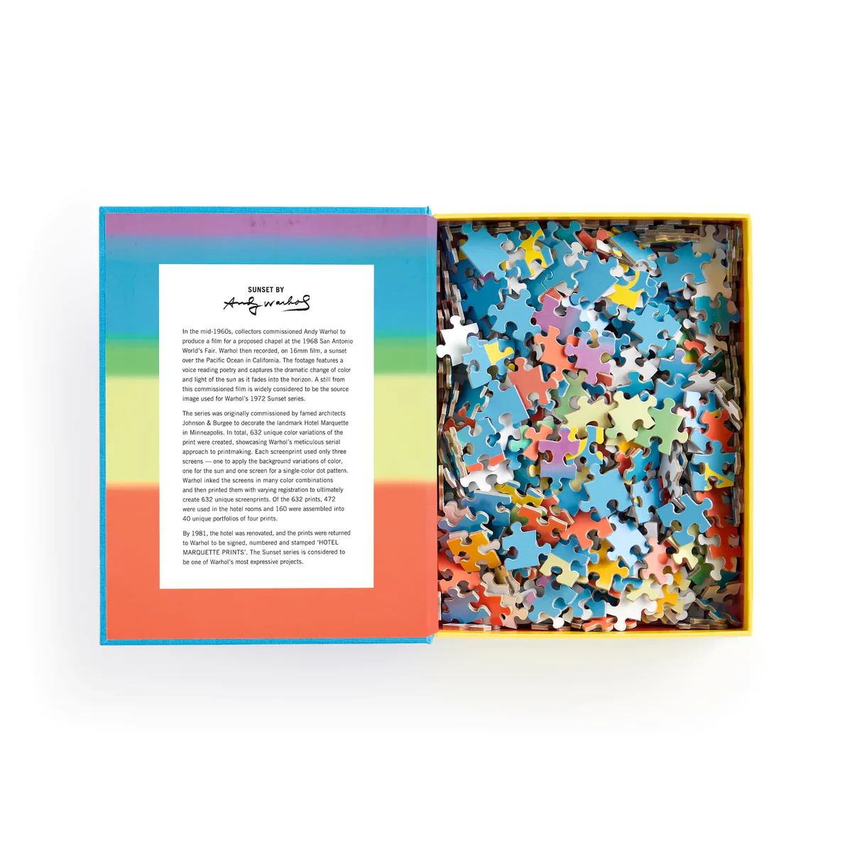 Andy Warhol Sunset 500 Piece Book Puzzle - Image 2
