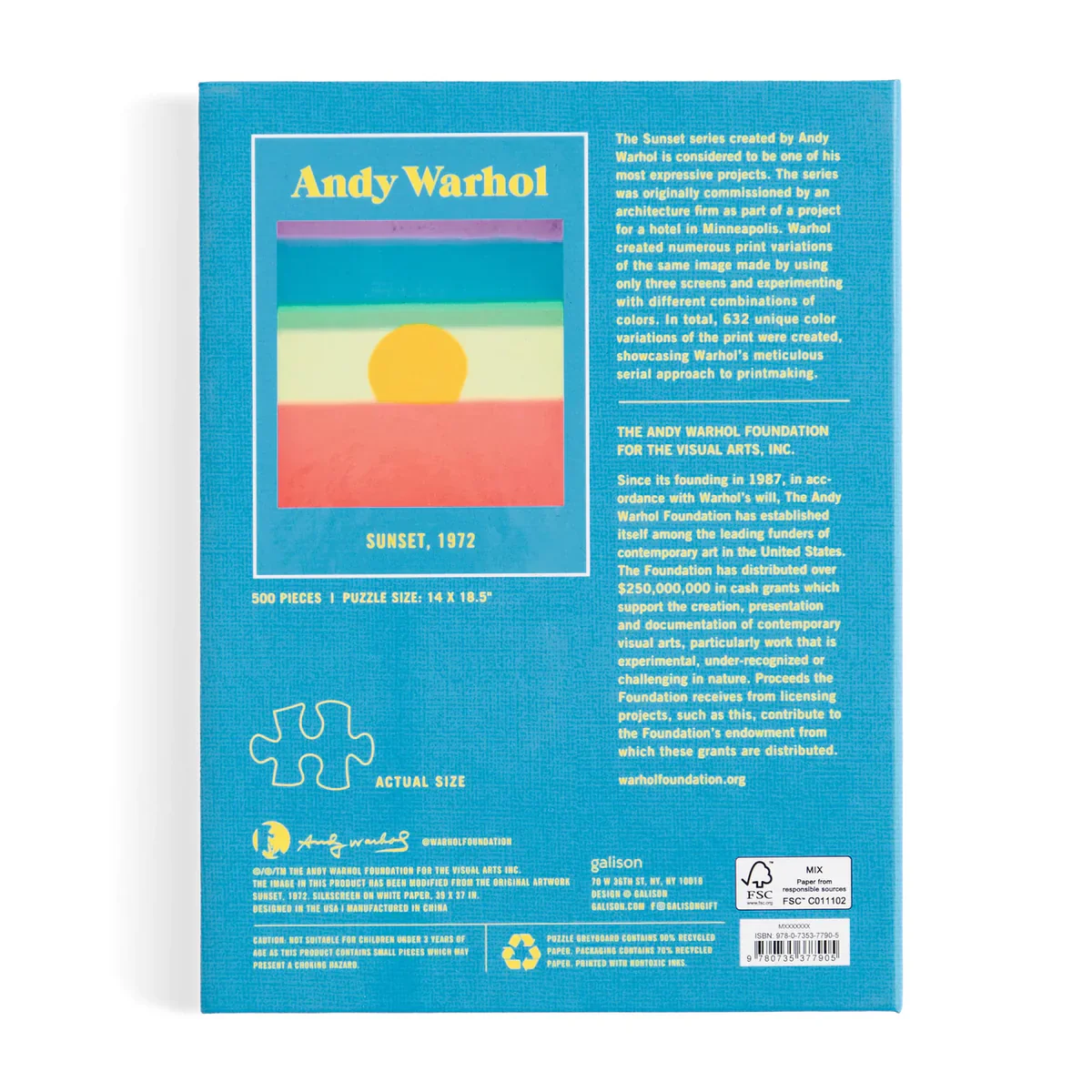 Andy Warhol Sunset 500 Piece Book Puzzle - Image 4