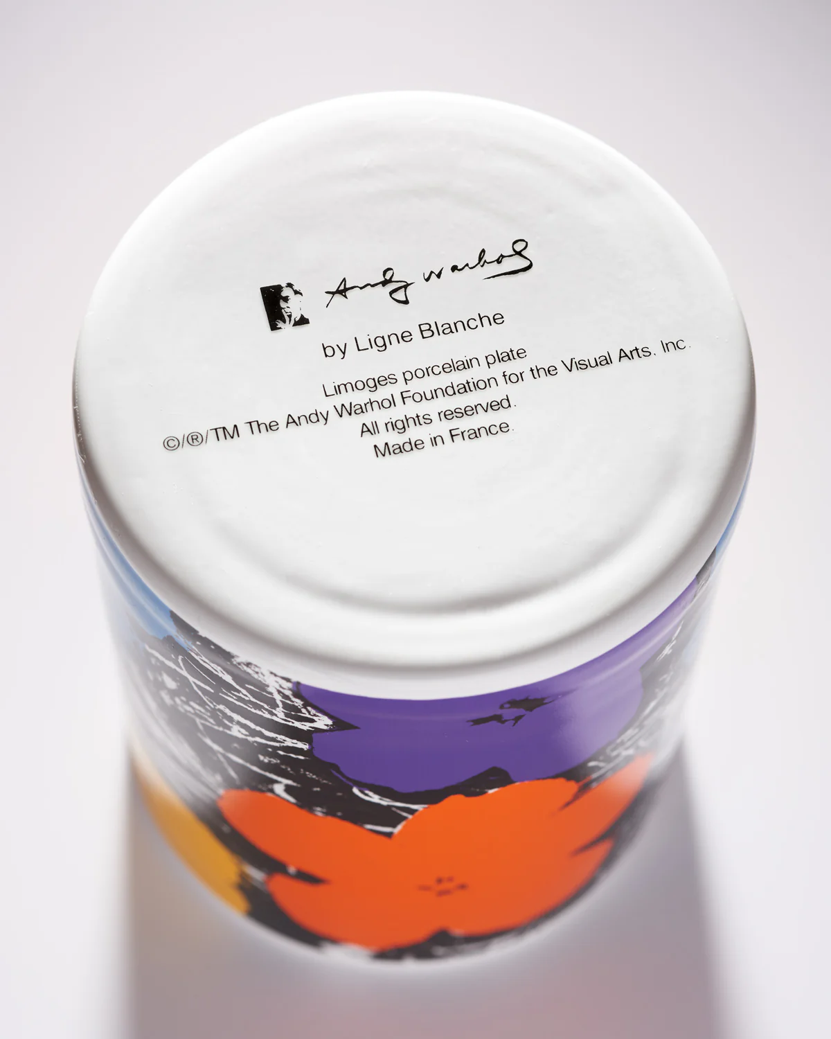 Andy Warhol Violet / Blue / Orange / Yellow Flower Candle - Image 3