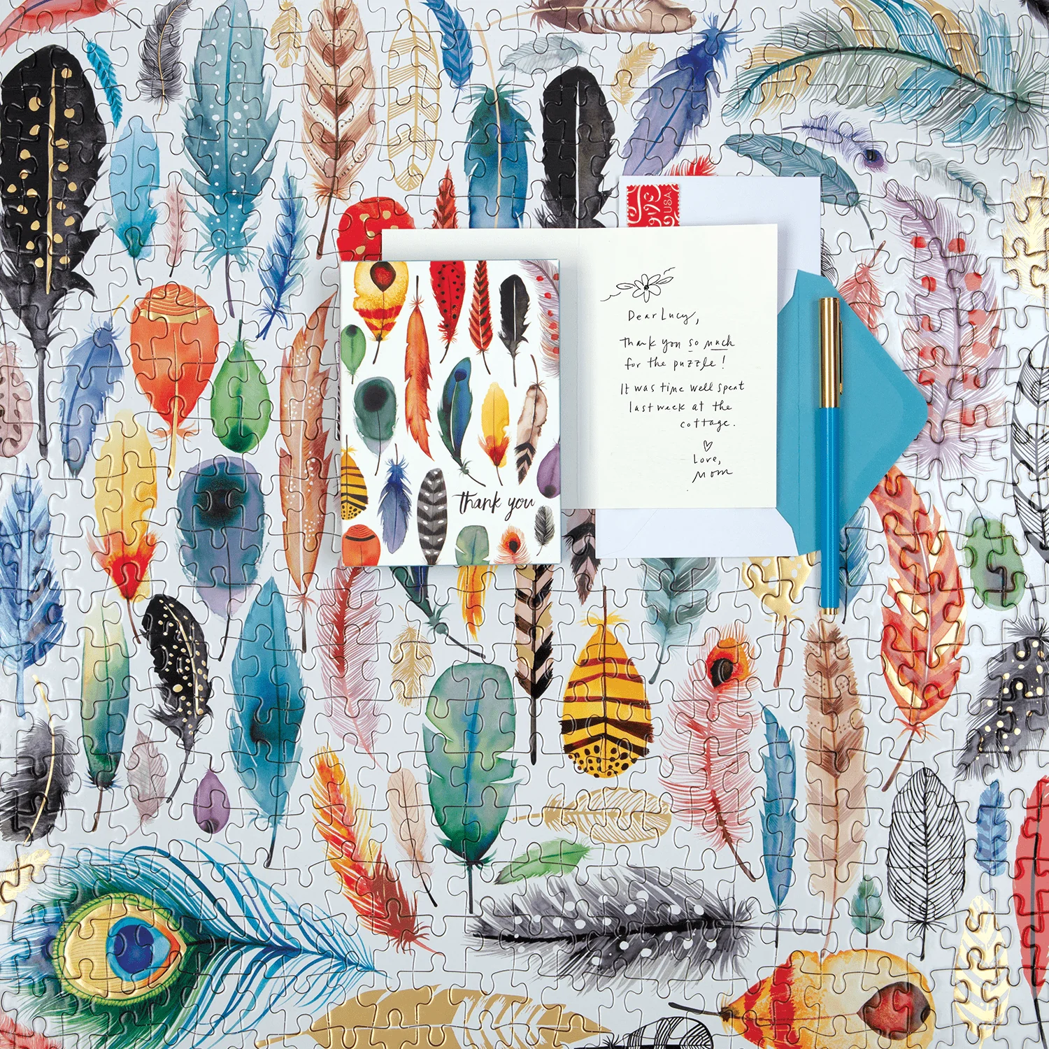 Arrows & Feathers 500 Piece Foil Jigsaw Puzzle - Image 4