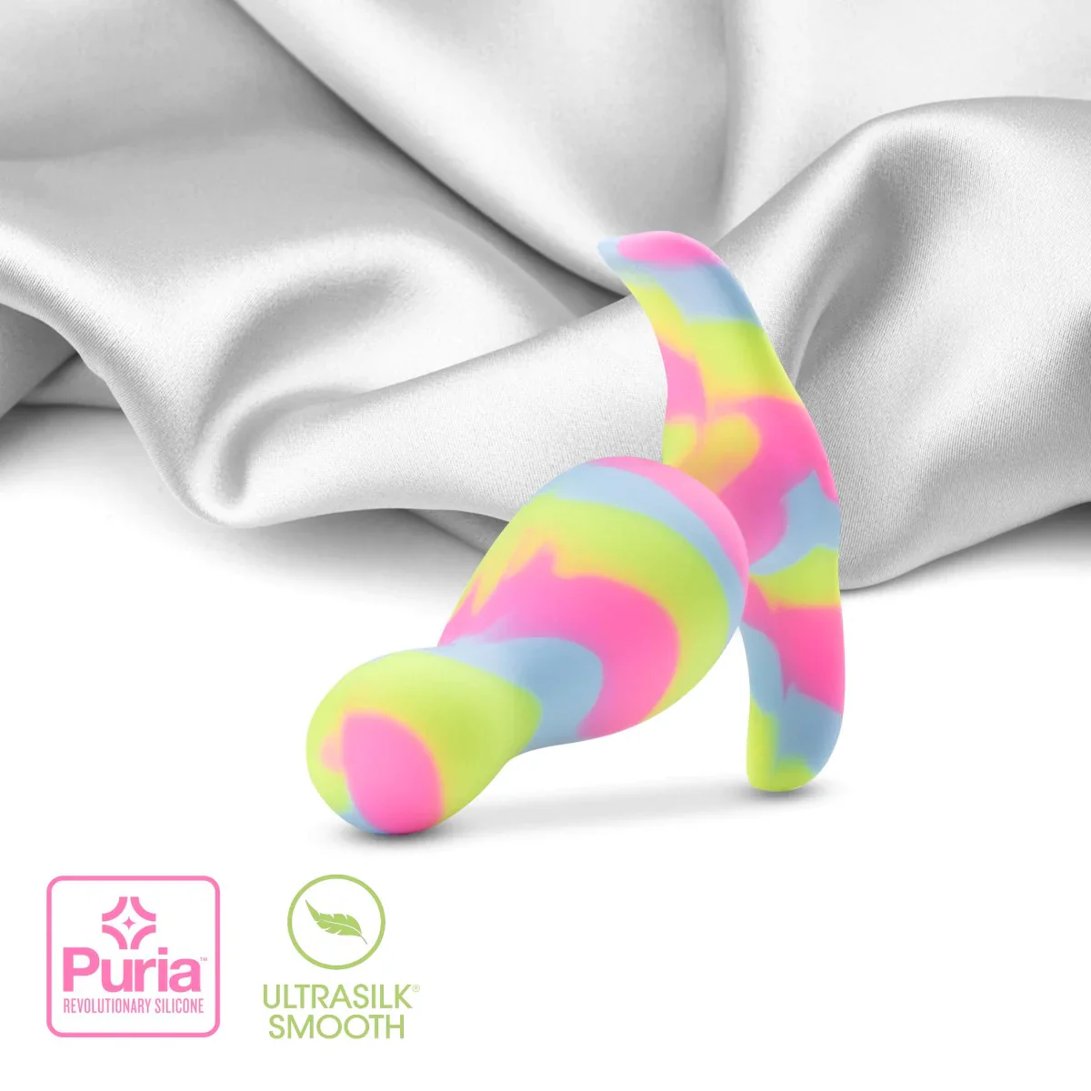 Avant Kaleido Lime Artisan 3 Inch Tapered Stayput Butt Plug with Pleasure Curves - Image 3