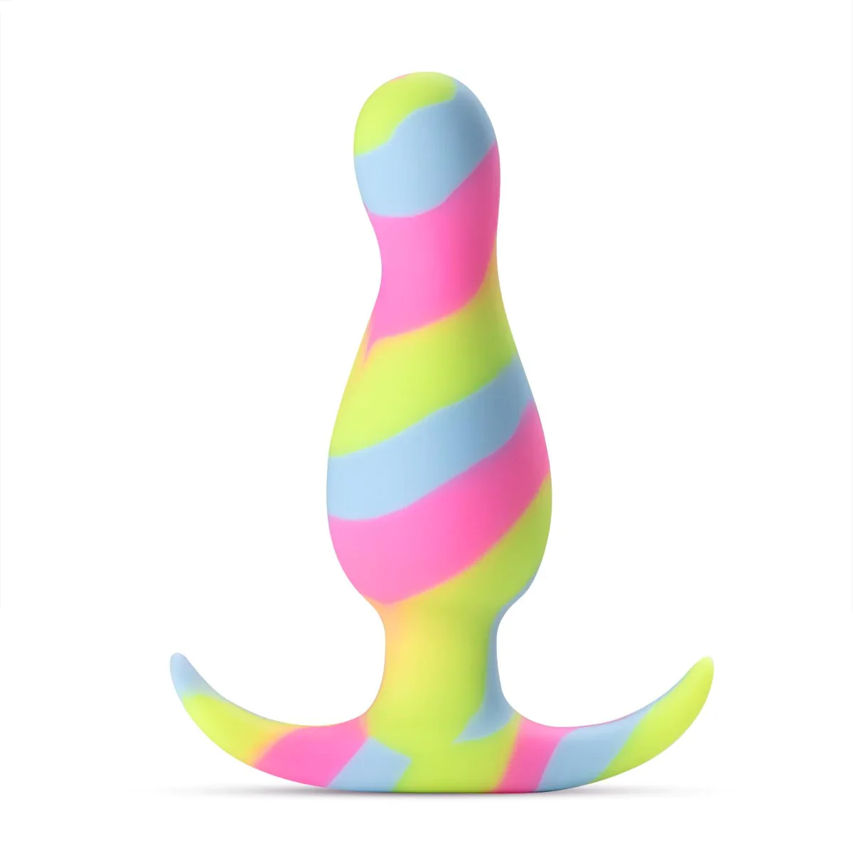 Avant Kaleido Lime Artisan 3 Inch Tapered Stayput Butt Plug with Pleasure Curves - Image 7