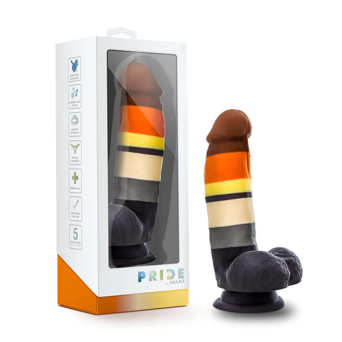 Avant Pride Bear P9 Artisan 8 Inch Dildo with Suction Cup Base - Image 2