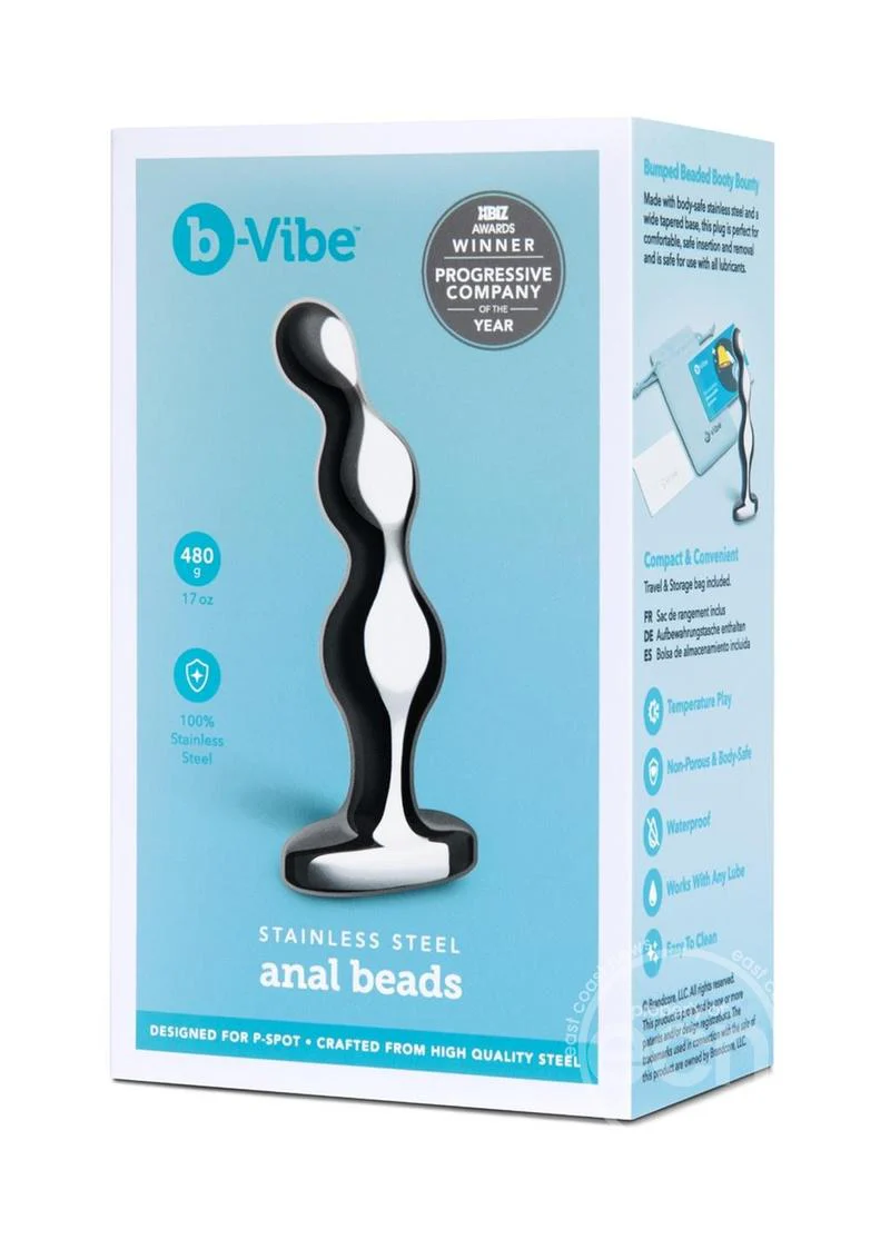 B-Vibe Stainless Steel Anal Beads - Image 2