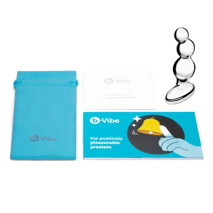 B-Vibe Stainless Steel Anal Beads - Image 4
