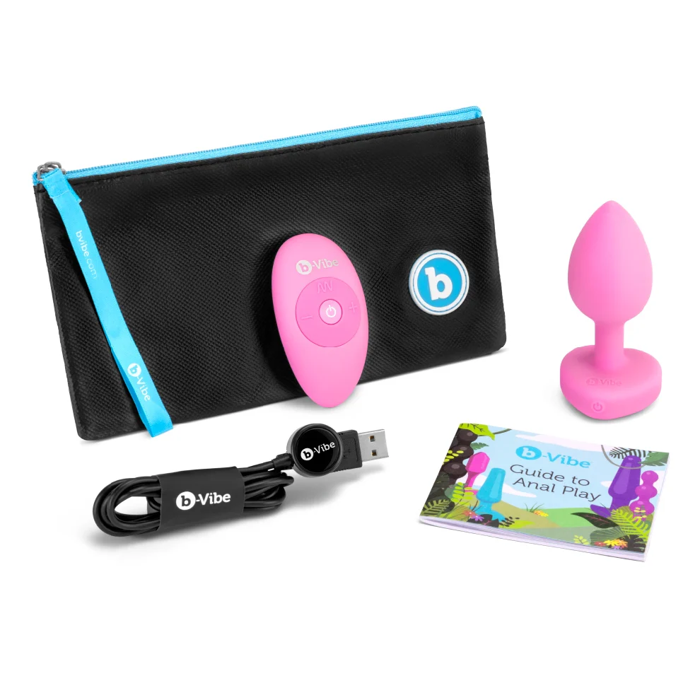 B-Vibe vibrating heart plug Pink Small - Image 4