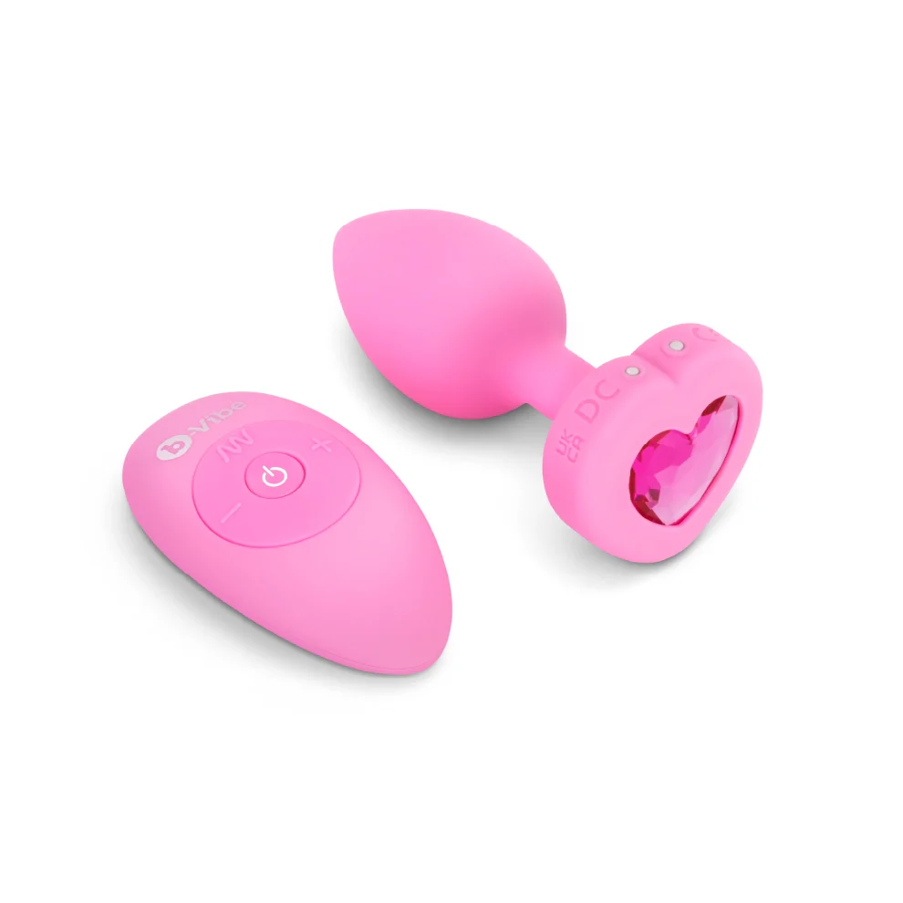 B-Vibe vibrating heart plug Pink Small - Image 7