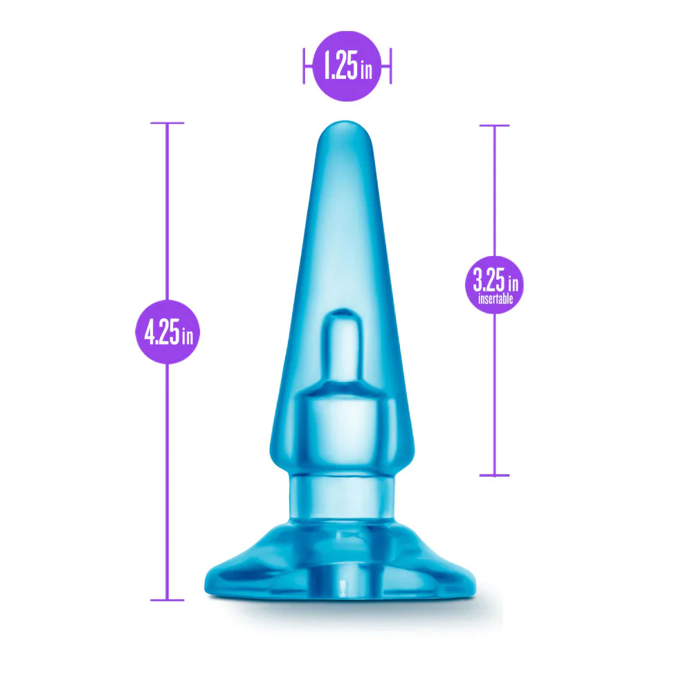 B Yours Basic Blue 4-Inch Anal Plug - Image 2