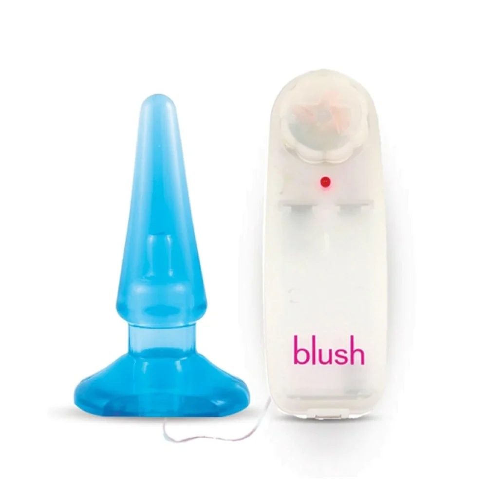 B Yours Basic Pleaser Remote-Control Blue 4.25-Inch Vibrating Anal Plug - Image 5