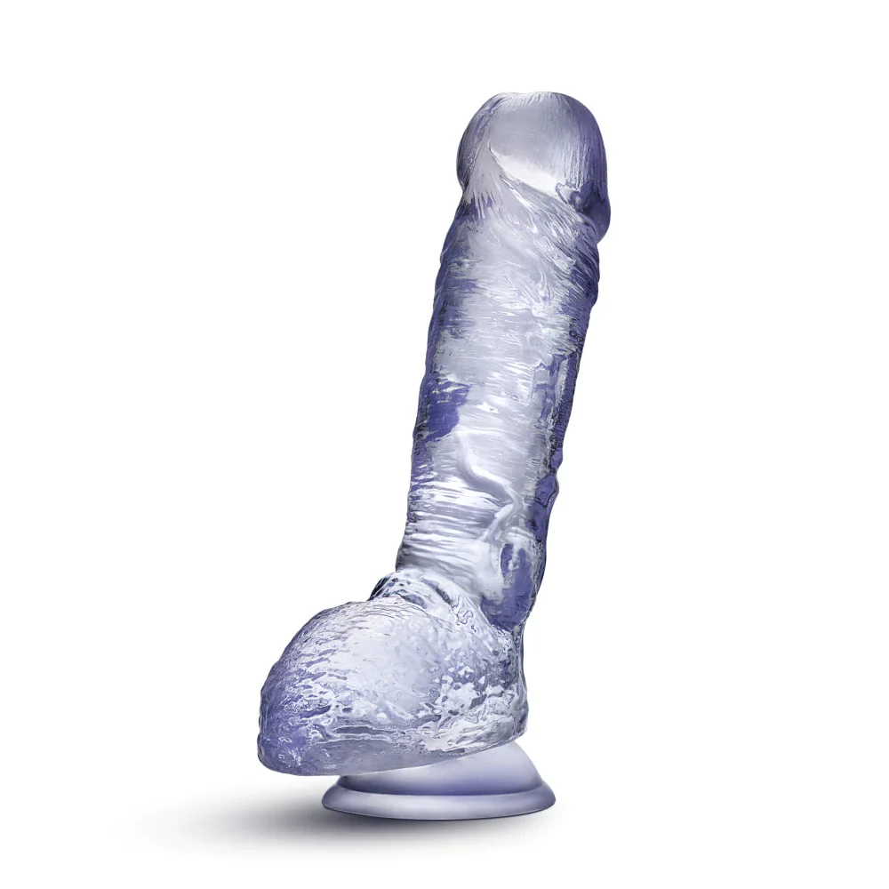 B Yours Plus Hearty n’ Hefty Clear 9-Inch Long Dildo - Image 4