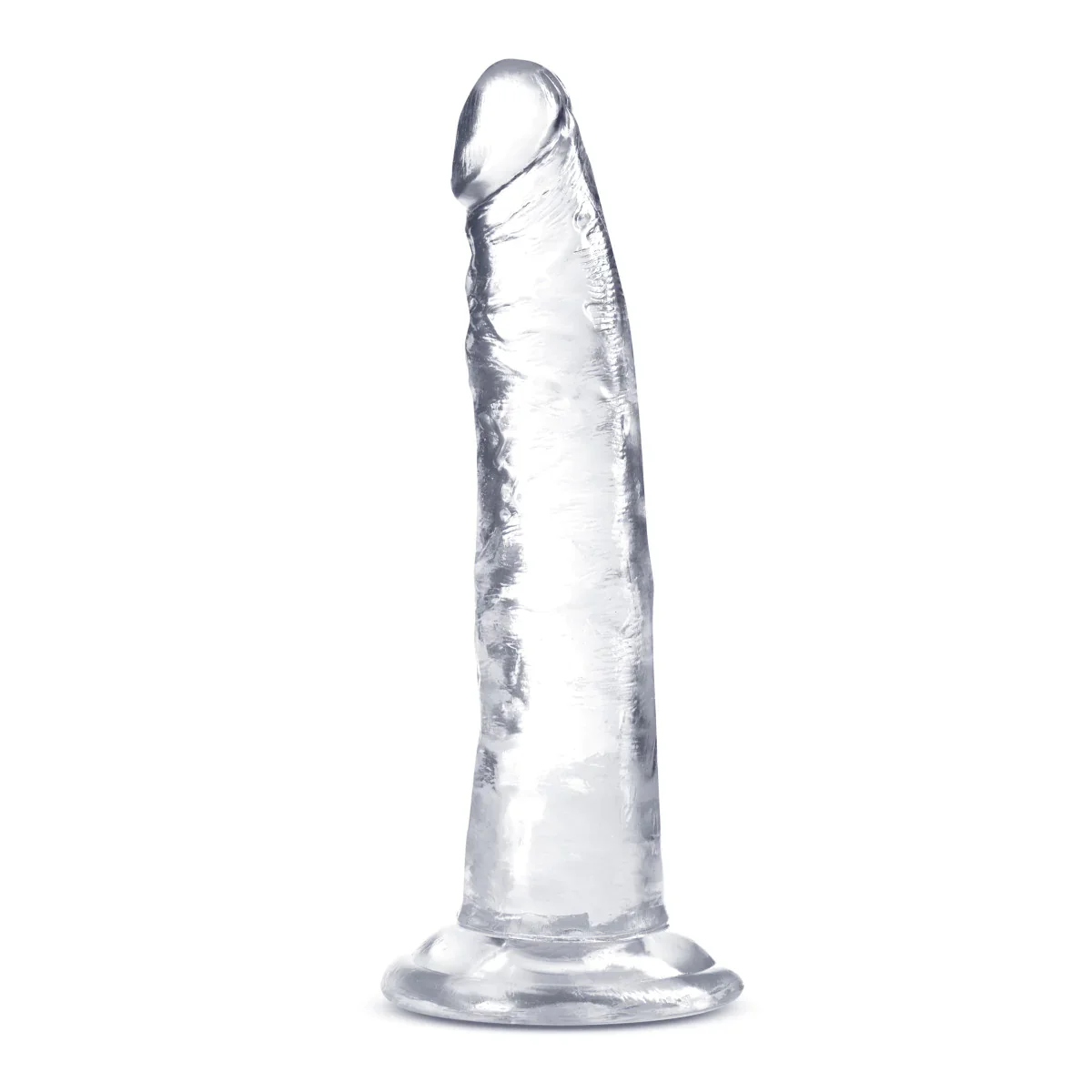 B Yours Plus Lust N’ Thrust Realistic Clear 7.5-Inch Long Dildo - Image 4