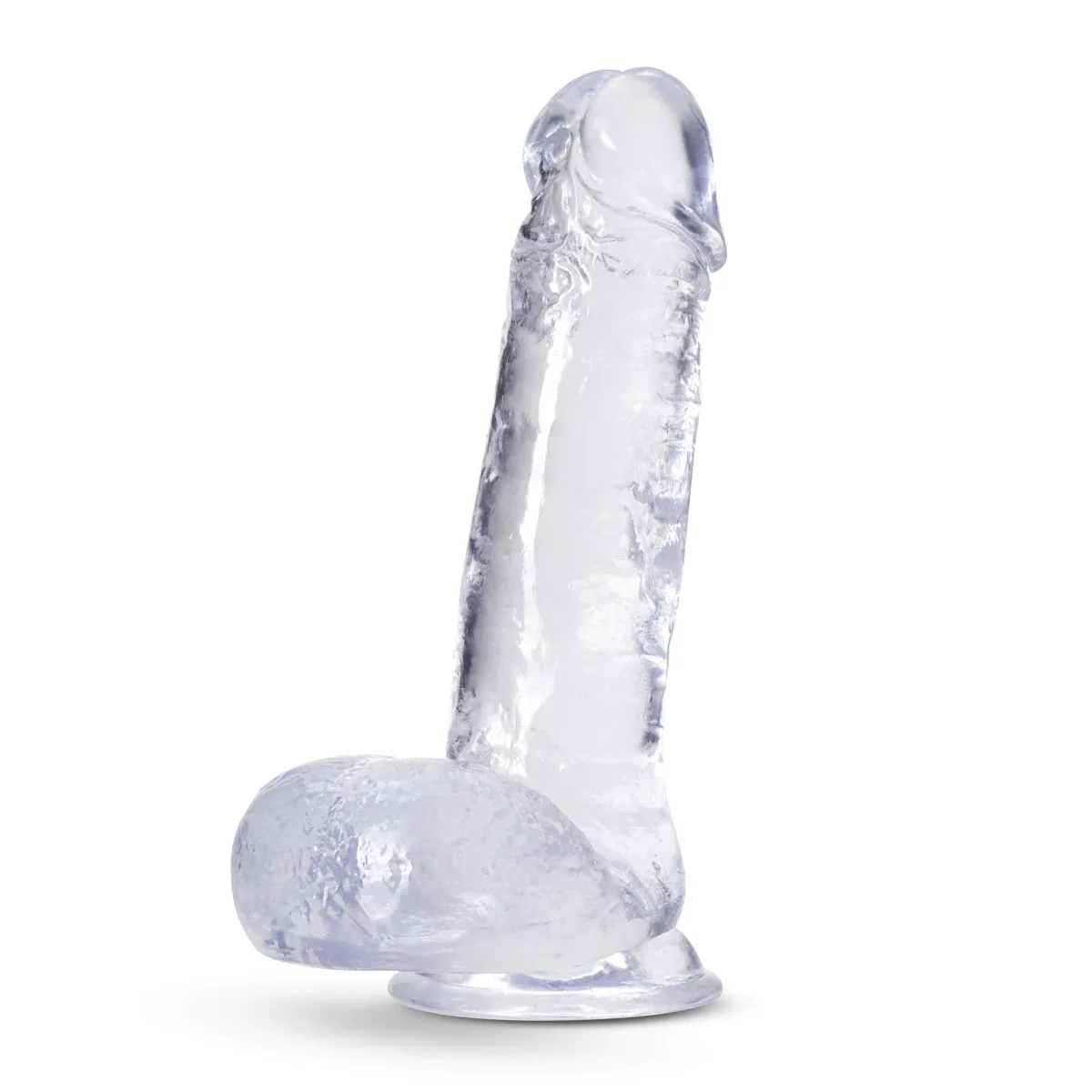 B Yours Plus Rock N’ Roll Realistic Clear 7.25-Inch Long Dildo - Image 5