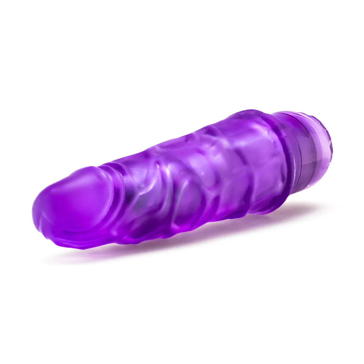 B Yours Vibe #3 Realistic Purple 7.25-Inch Long Vibrating Dildo - Image 6