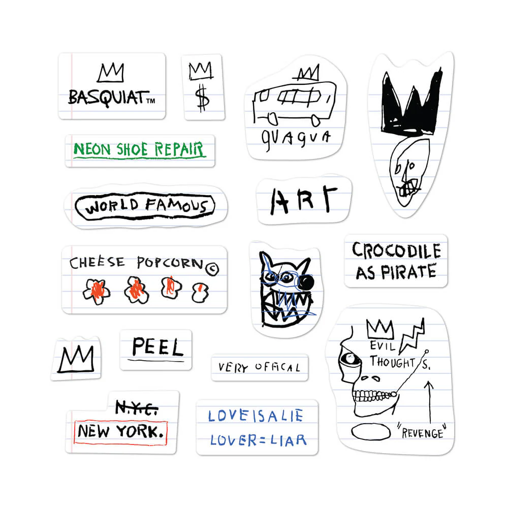 Basquiat's Notebooks - Sheet of 16 Kiss-Cut Stickers - Image 2