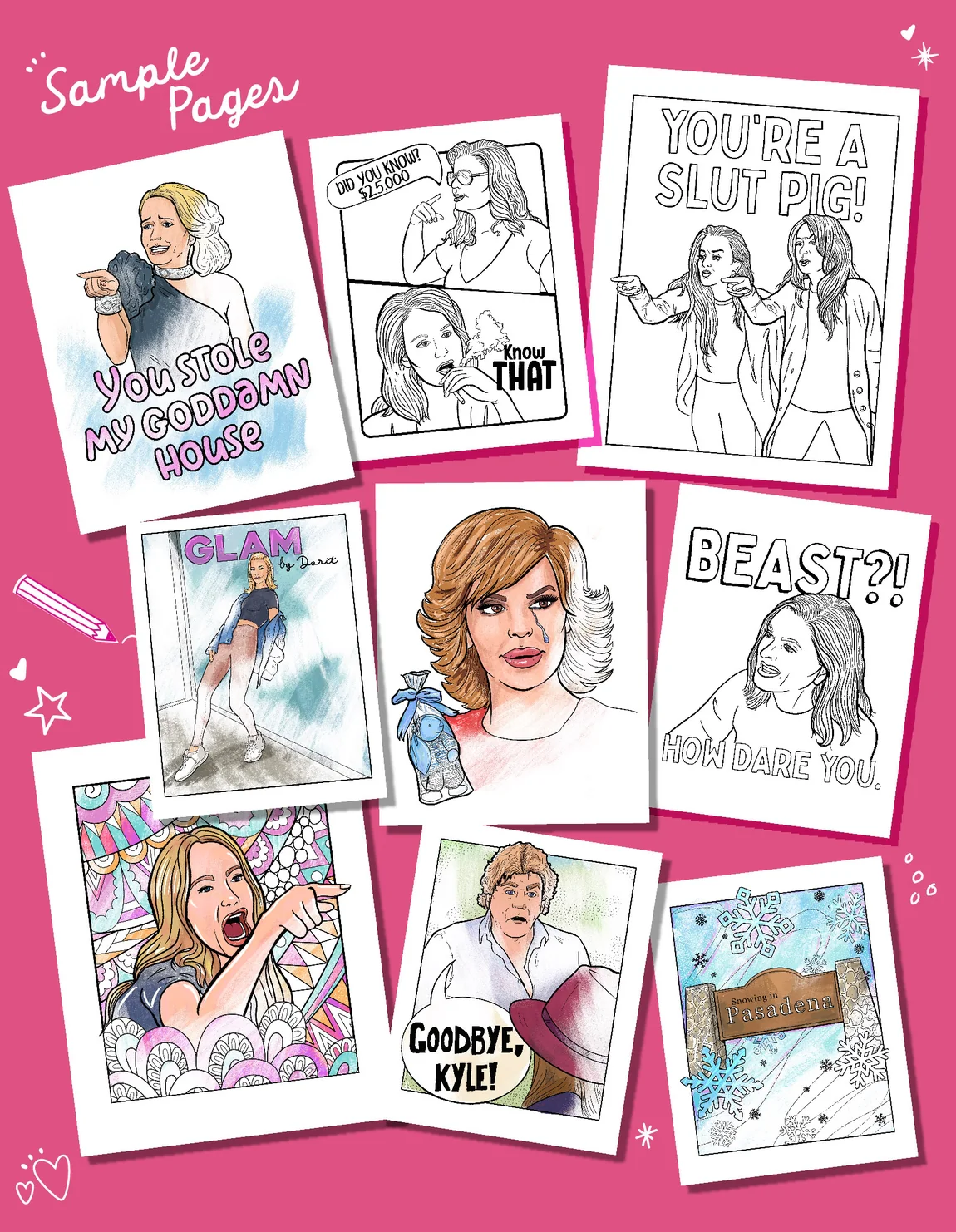 Beverly Hills Housewives Coloring Book - Image 2