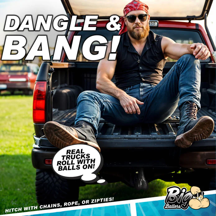 Big Ballers Large Truck Nuts - Black - Image 3