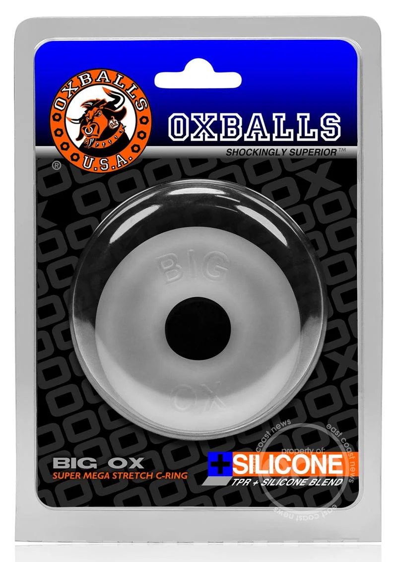 Big Ox Super Mega Stretch Cockring Silicone Clear - Image 2