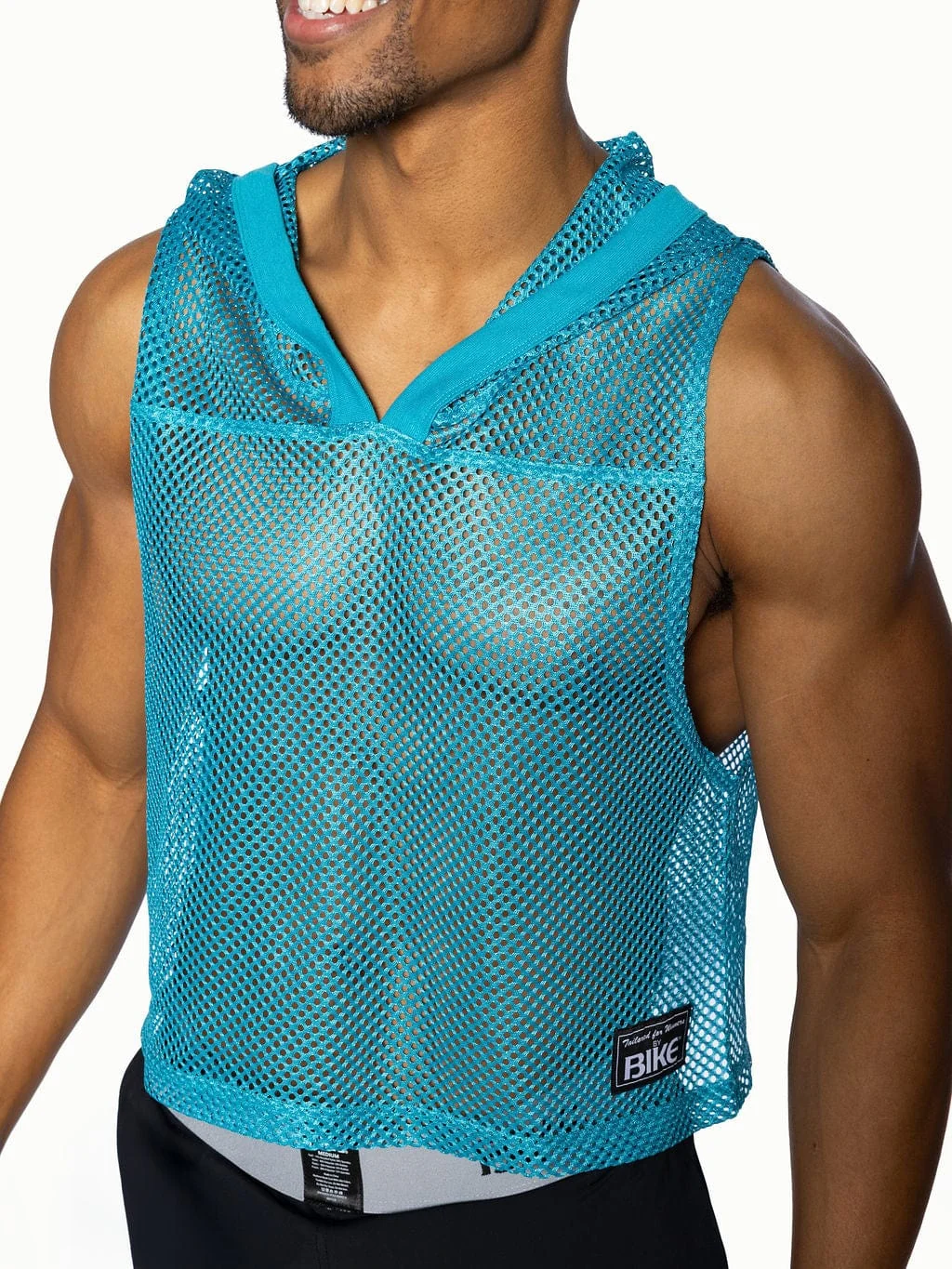 BIKE Hooded Sleeveless Practice Jersey - Teal - Image 4